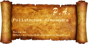 Pollatschek Alexandra névjegykártya